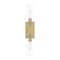 Designers Fountain Bergen Beach 4.5in 2-Light Brushed Gold Glam Indoor Wall Sconce with Clear Glass Shades D256M-2WS-BG - alternate 1